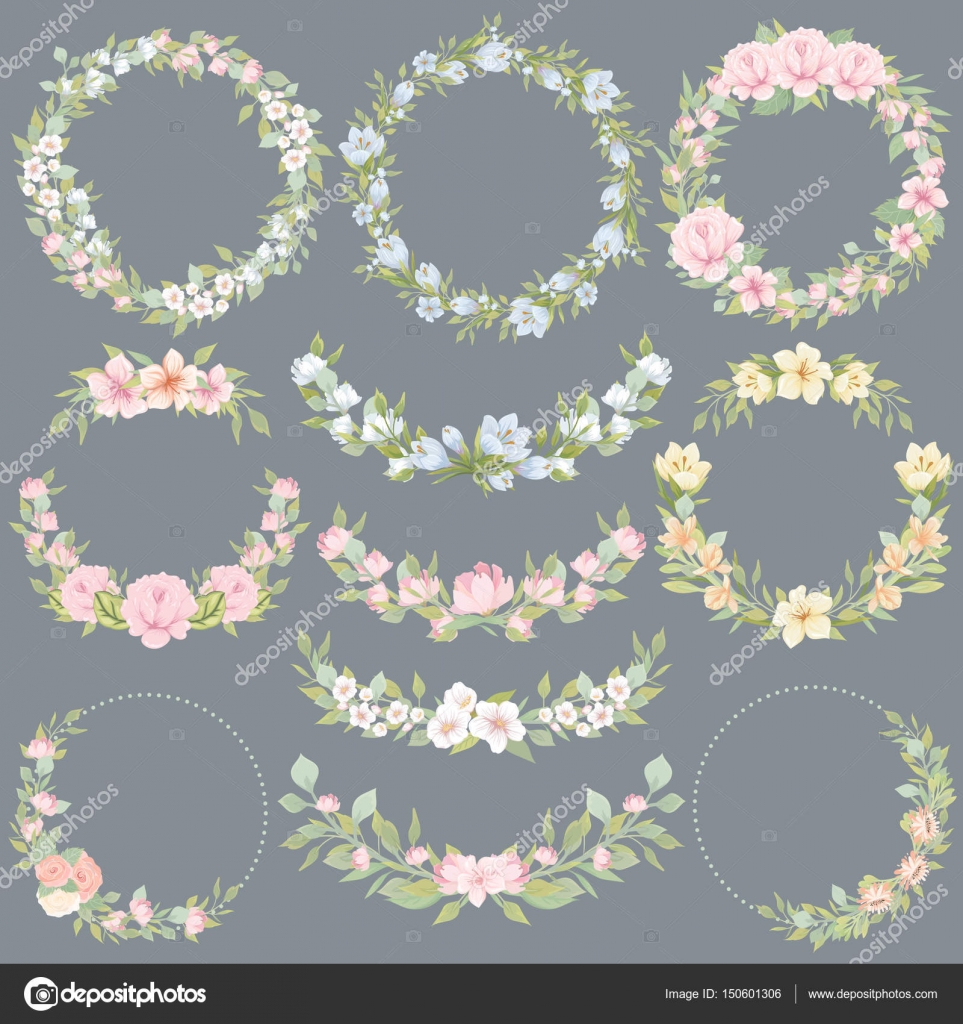 Download Vectorial Svg Png Clip Art Floral Frame 16 X Floral Bouquets Pack Floral Circle Wedding Ornament Floral Ornaments Svg Printable Flowers Clip Art Art Collectibles Vadel Com