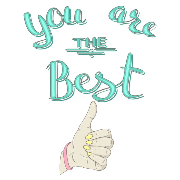 Vector illustration "You're the Best". Easy to use — Stock Vector