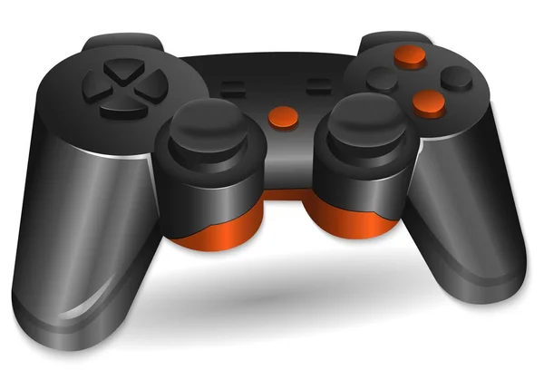 A realistic image of the game controller. Vector gamepad — Stock Vector