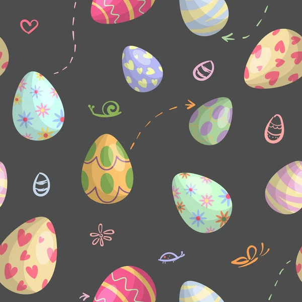 Wzór Wielkanocny Kolorowych Jaj — Wektor stockowy