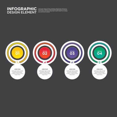 Infographic iş rapor düzeni tasarım öğesi vektör çizim