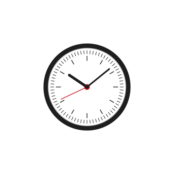 Clock icon flat design vector illustration — Stock Vector