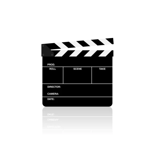 Movie clapper board isolated vector illustration — Stock Vector