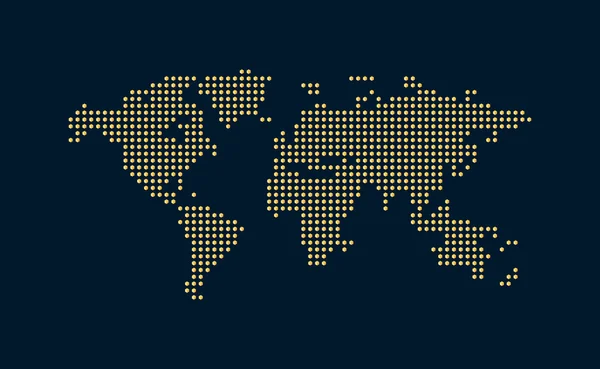 Mapa do mundo abstrato 3d ilustração vetorial geométrica — Vetor de Stock