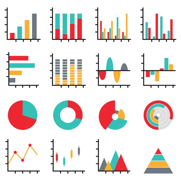 Dados de negócios gráfico diagrama elemento — Vetor de Stock