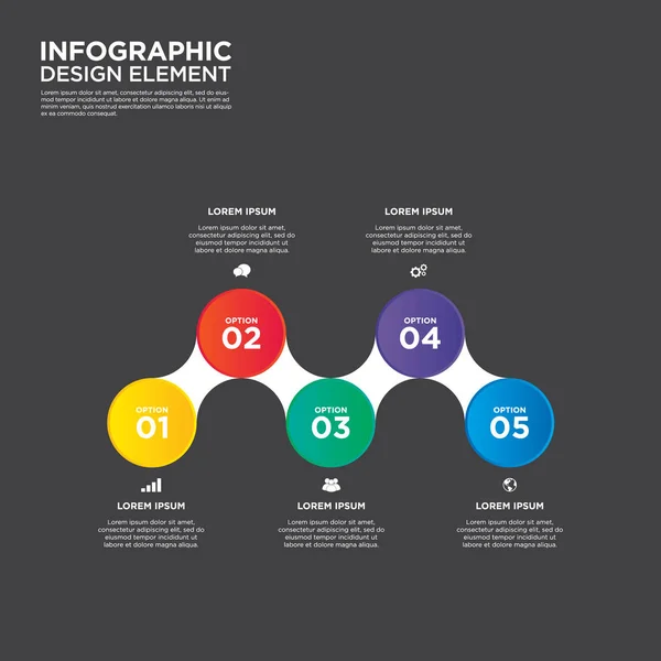 Infografik Geschäftsbericht Vorlage Layout Design Element Vektor — Stockvektor