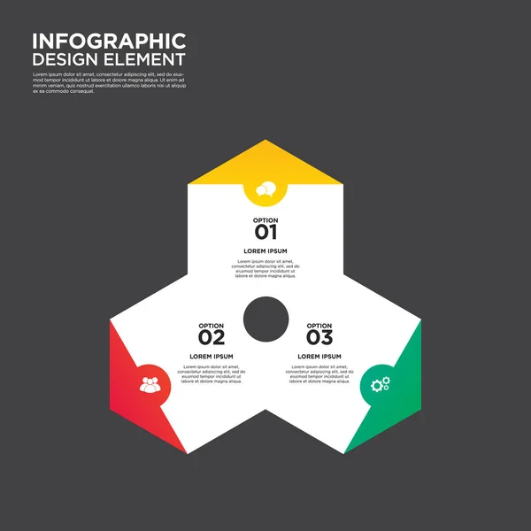 Infografía informe de negocio plantilla diseño elemento vector — Archivo Imágenes Vectoriales