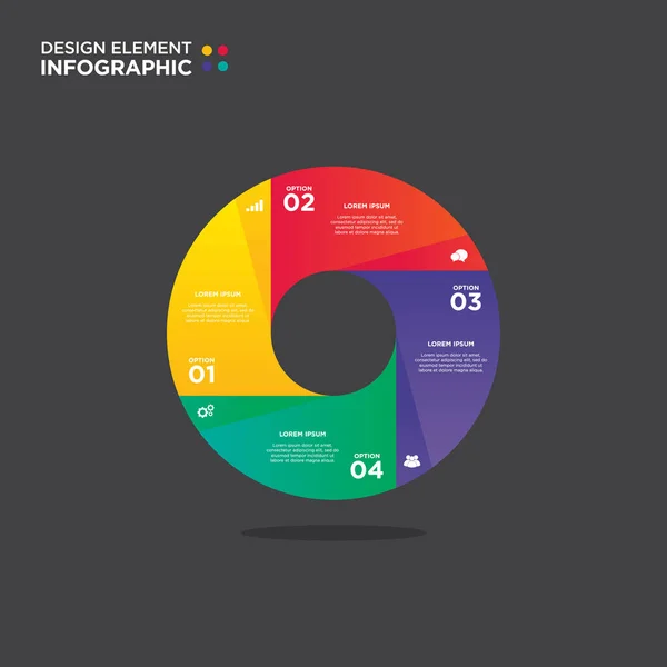 Infografía informe de negocio plantilla diseño elemento vecto — Archivo Imágenes Vectoriales