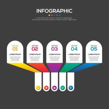 Infographic iş rapor şablonu düzeni tasarım öğesi