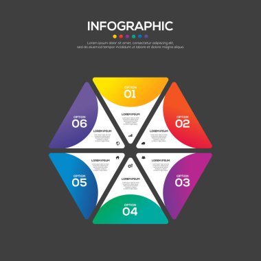 Infographic iş rapor şablonu düzeni tasarım öğesi