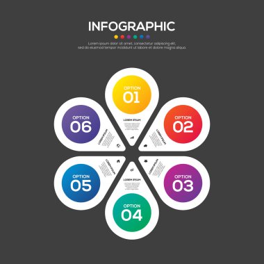 Infographic iş rapor şablonu düzeni tasarım öğesi