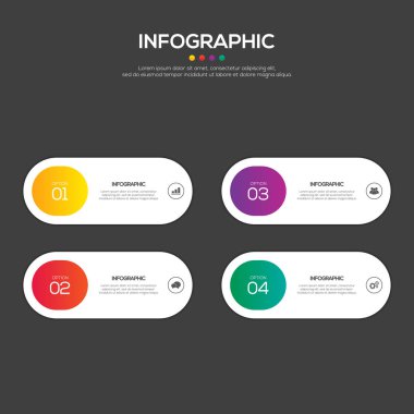 Infographic iş rapor şablonu düzeni tasarım öğesi
