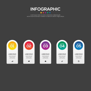 Infographic iş rapor şablonu düzeni tasarım öğesi