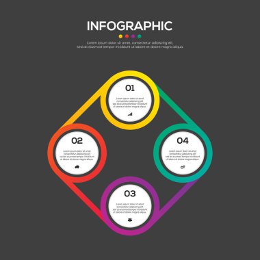 Infographic iş rapor şablonu düzeni tasarım öğesi