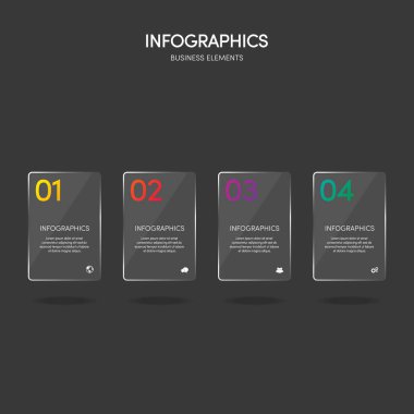 Infographics iş rapor şablonu düzeni tasarım öğesi