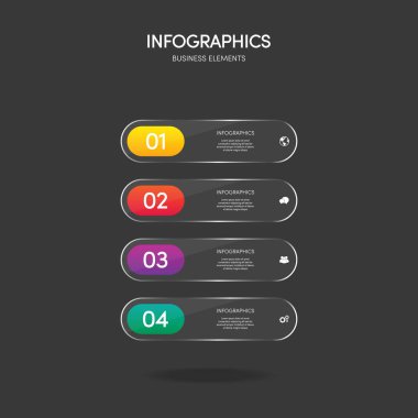 Infographics iş rapor şablonu düzeni tasarım öğesi