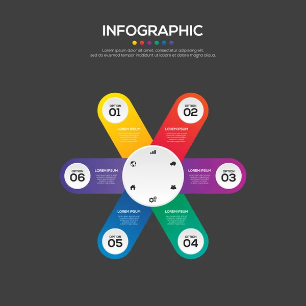 Element over het ontwerp van de lay-out van infographic business verslag sjabloon — Stockvector