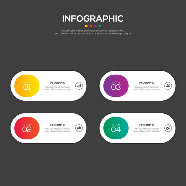 Інфографіки бізнес доповідь шаблон макет елемент дизайну — стоковий вектор