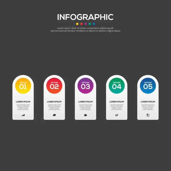 Infografische Geschäftsbericht Vorlage Layout Design-Element — Stockvektor
