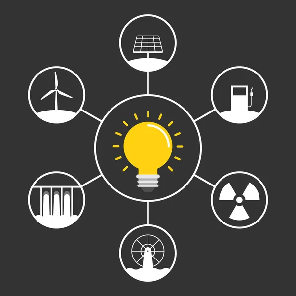 Erneuerbare Energien Konzept Icon Vektor Illustration — Stockvektor