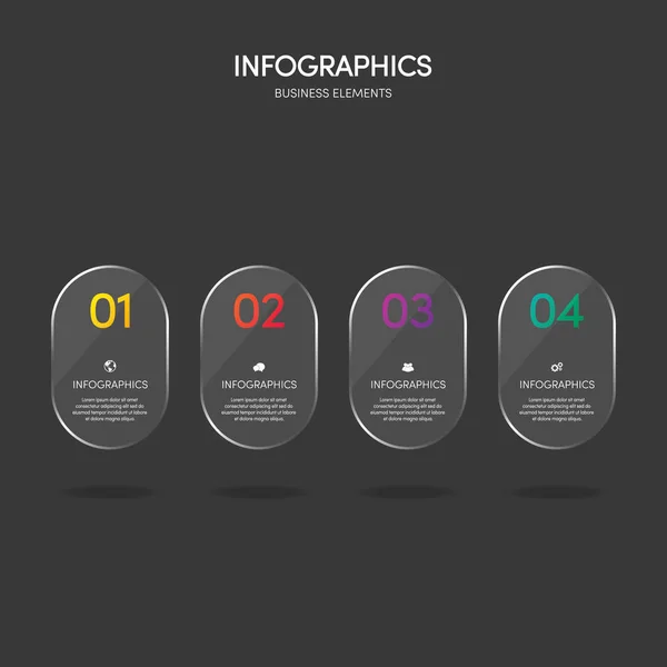 Infográficos business report template layout design element —  Vetores de Stock