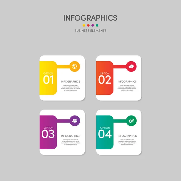 Infographie business report template layout design element — Image vectorielle