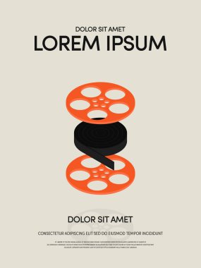 Film ve film modern VINTAGE retro poster arka plan