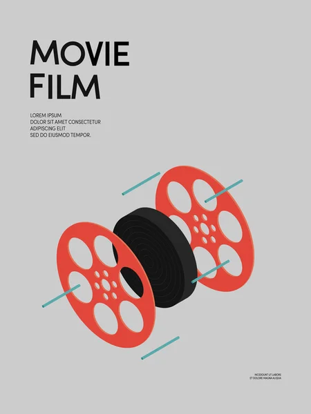 Film et film vintage moderne fond d'affiche rétro — Image vectorielle