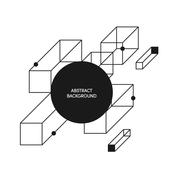 Abstrakt sort og hvid geometrisk baggrund vektor illustration – Stock-vektor