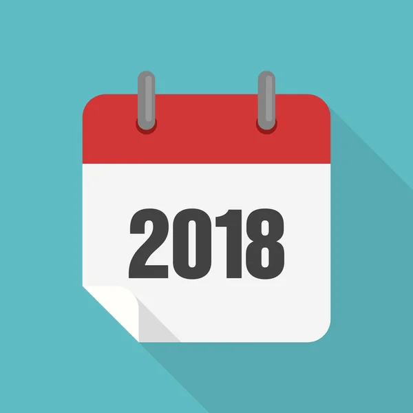 Calendar 2017 icon flat design — Stock Vector