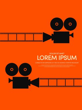 Film ve film modern retro VINTAGE poster arka plan
