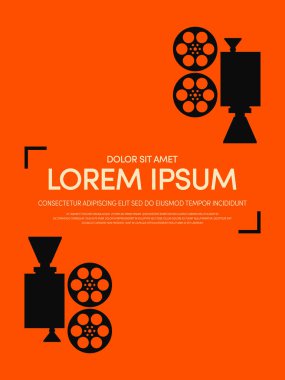 Film ve film modern retro VINTAGE poster arka plan