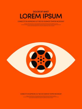 Film ve film modern retro VINTAGE poster arka plan