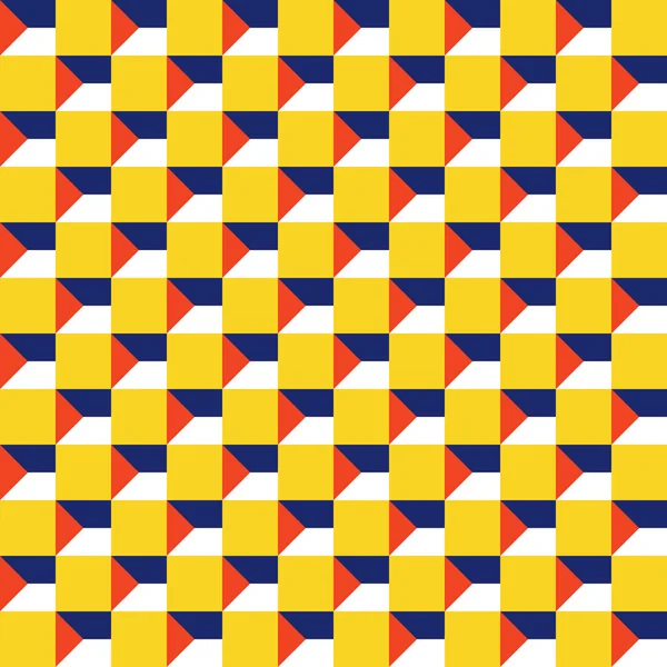 Rétro vintage géométrique fond de motif sans couture — Image vectorielle