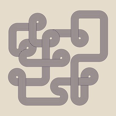 Soyut geometrik çizgi retro vintage tarzı arka plan