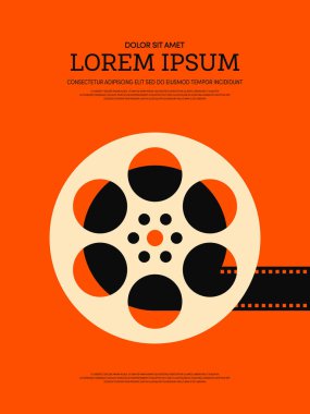 Film ve film retro VINTAGE poster arka plan