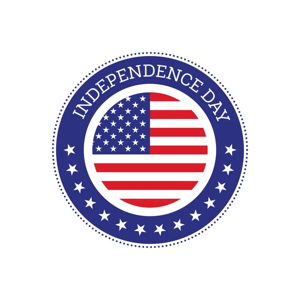 Τέταρτο του Ιουλίου ημέρα ανεξαρτησίας Ηνωμένες Πολιτείες εικονίδιο — Διανυσματικό Αρχείο