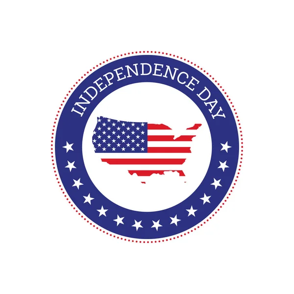 Día de la Independencia del 4 de julio Estados Unidos de América icono — Archivo Imágenes Vectoriales
