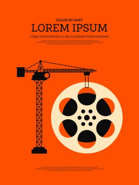 Film ve film retro VINTAGE poster arka plan