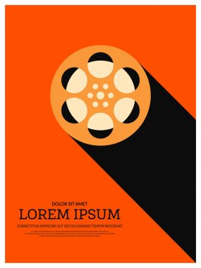Film ve film retro VINTAGE poster arka plan