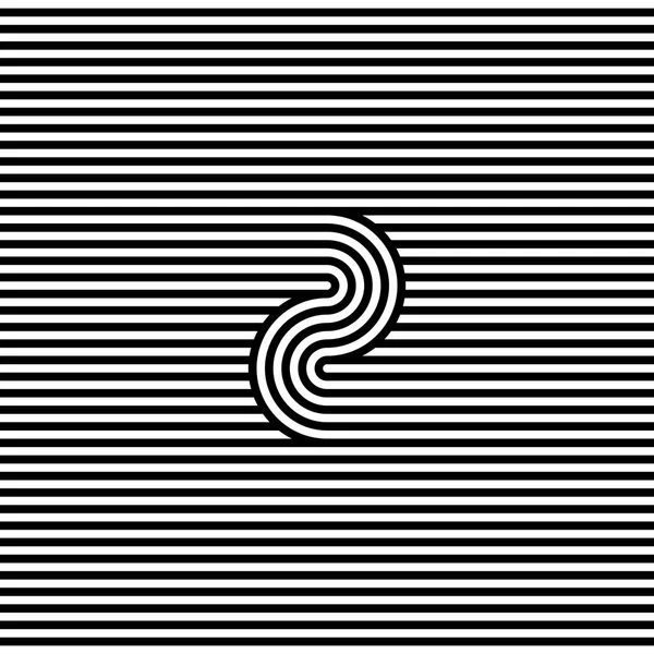 Abstrakte schwarz-weiße Streifenlinien Hintergrund — Stockvektor