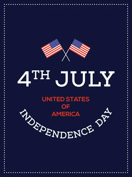Día de la Independencia del 4 de julio Estados Unidos de América antecedentes — Archivo Imágenes Vectoriales