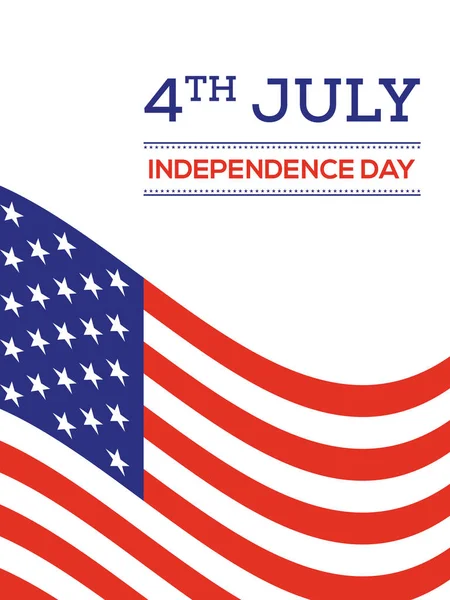 Τέταρτο του Ιουλίου ημέρα ανεξαρτησίας Ηνωμένες Πολιτείες της Αμερικής φόντο — Διανυσματικό Αρχείο