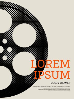 Film ve film modern retro VINTAGE poster arka plan