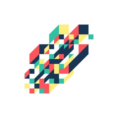 Modern renkli geometrik izometrik arka plan