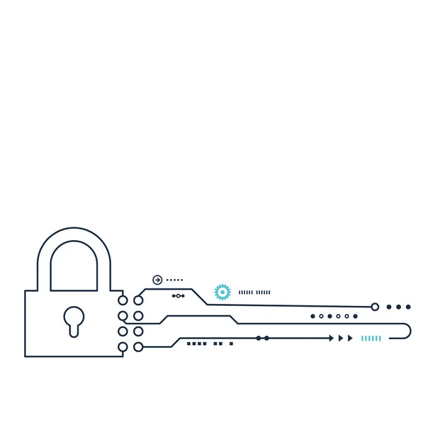 Beskyttelsessystembaggrund for internetsikkerhed – Stock-vektor