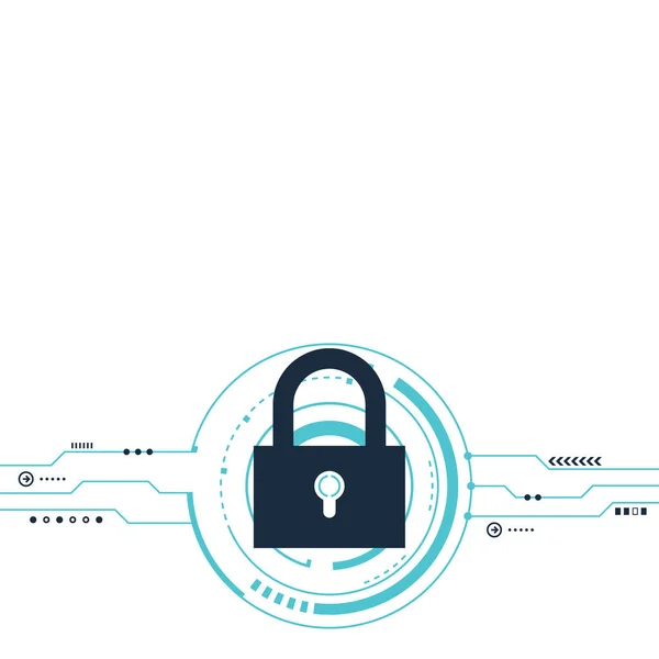 Beskyttelsessystembaggrund for internetsikkerhed – Stock-vektor
