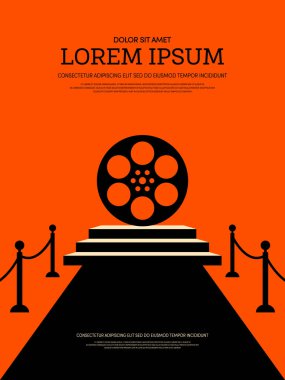 Film ve film modern retro VINTAGE poster arka plan