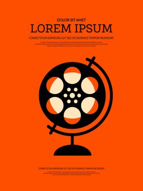 Film ve film modern retro VINTAGE poster arka plan