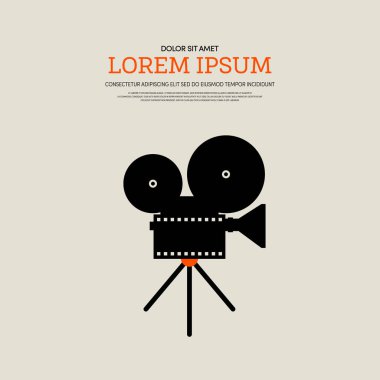 Film ve film modern retro VINTAGE poster arka plan